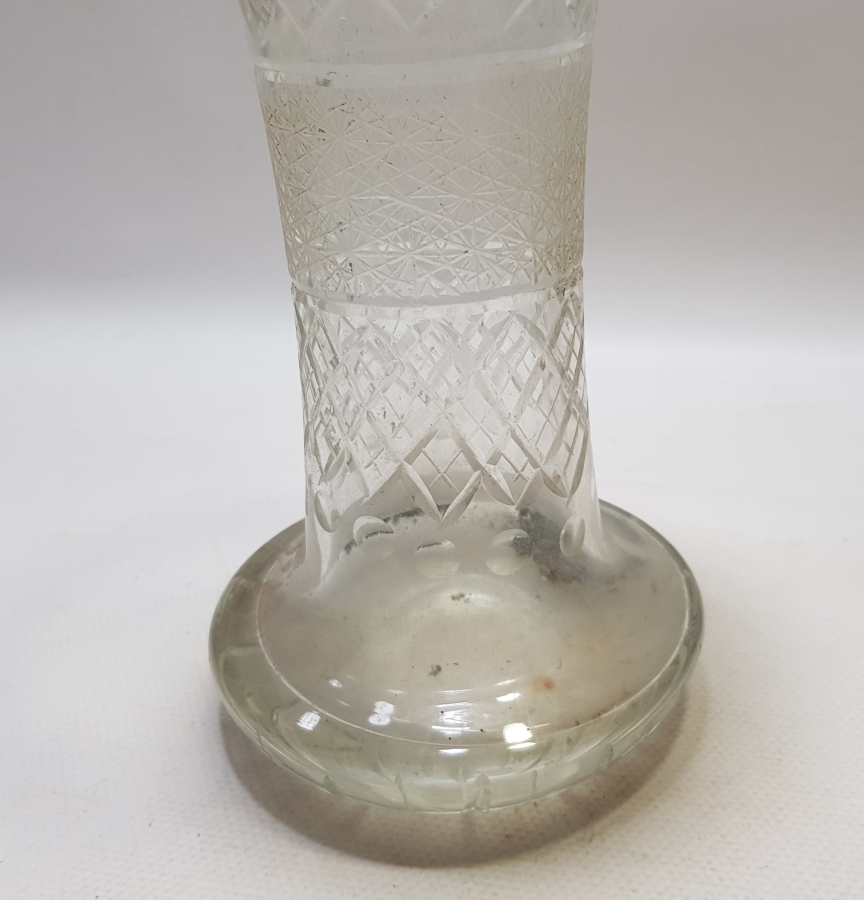 KRİSTAL KESME İŞÇİLİKLİ ANTİKA LEVANTEN İŞİ BÜYÜK BOY VAZO