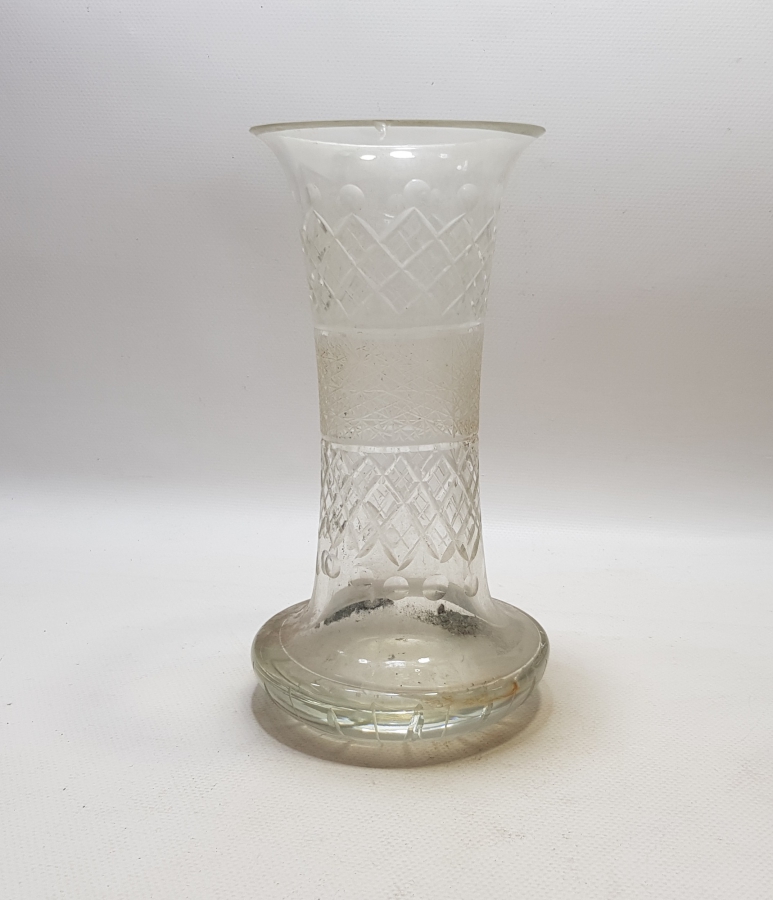 KRİSTAL KESME İŞÇİLİKLİ ANTİKA LEVANTEN İŞİ BÜYÜK BOY VAZO