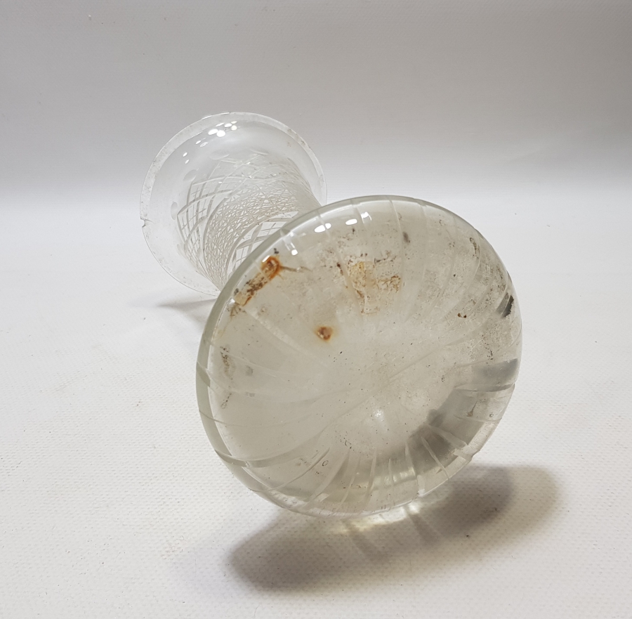 KRİSTAL KESME İŞÇİLİKLİ ANTİKA LEVANTEN İŞİ BÜYÜK BOY VAZO