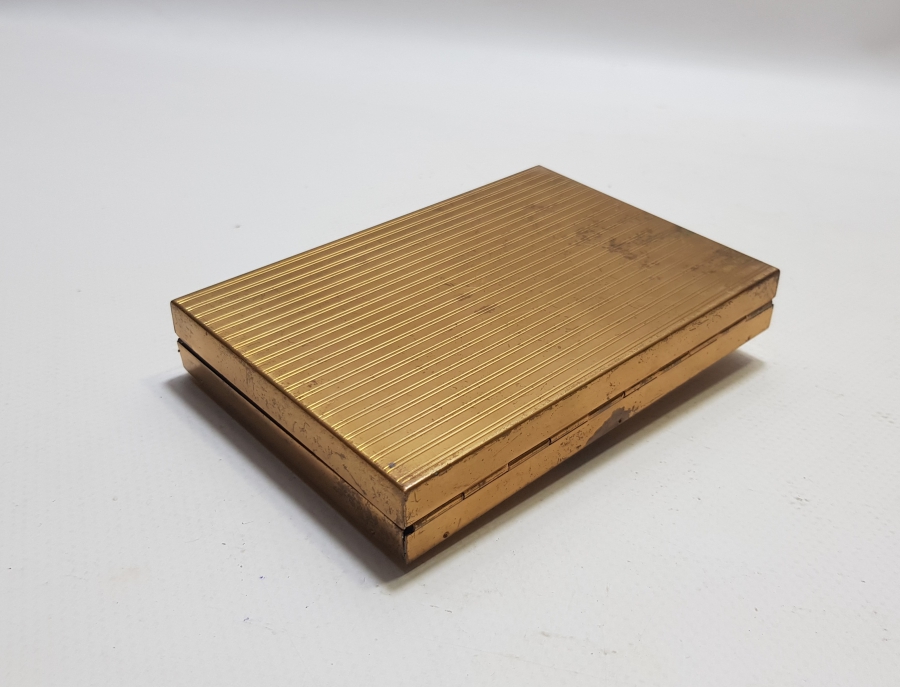 ANTİKA ALTIN KAPLAMA KAPAKLI PUDRALIK - PUDRİYER