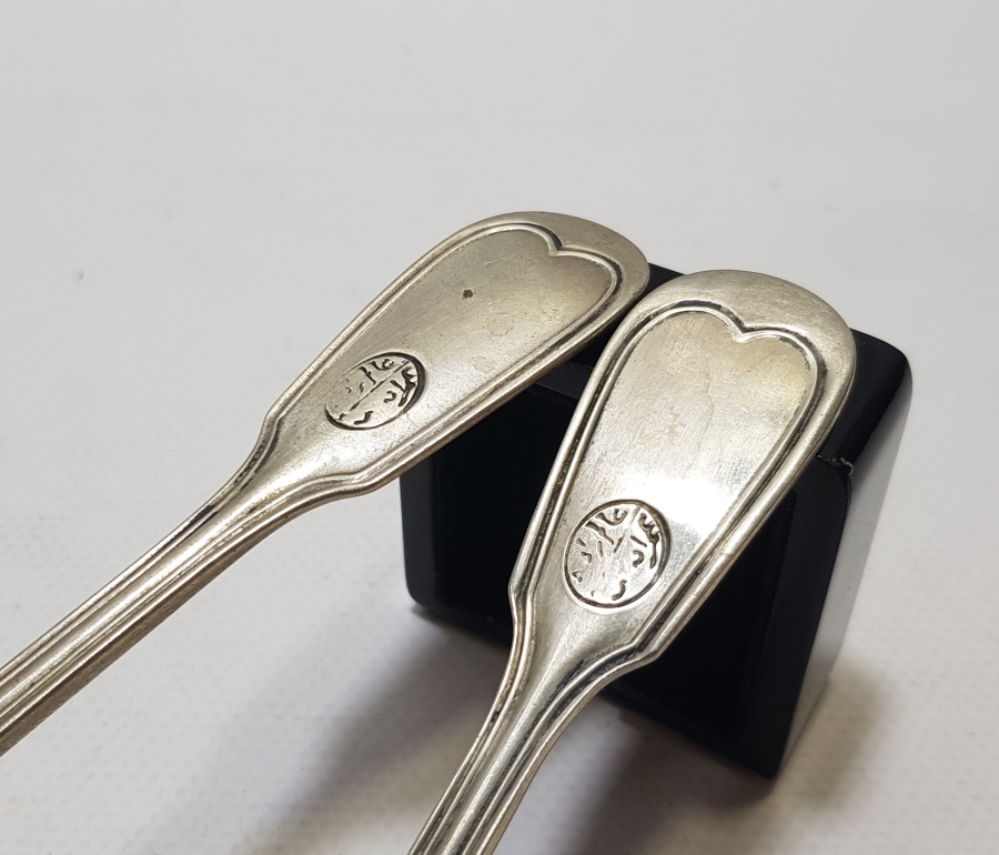 OSMANLI DÖNEMİ SARAY İŞİ ALİMZADE ÖMER EFENDİ YAZILI ÇATAL-KAŞIK TAKIMI