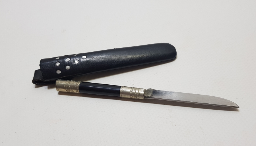 ÖZEL YAPIM GÜMÜŞ APLİKLİ ANTİKA SÜRMENE KAMASI