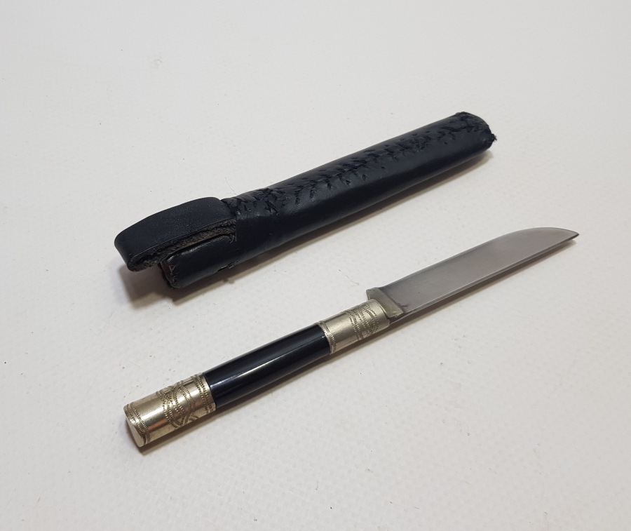 ÖZEL YAPIM GÜMÜŞ APLİKLİ ANTİKA SÜRMENE KAMASI