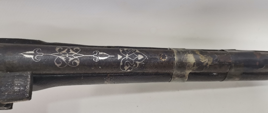 OSMANLI DÖNEMİ GÜMÜŞ ÇAKMA İŞÇİLİKLİ NADİR FORMDA PİŞTOV