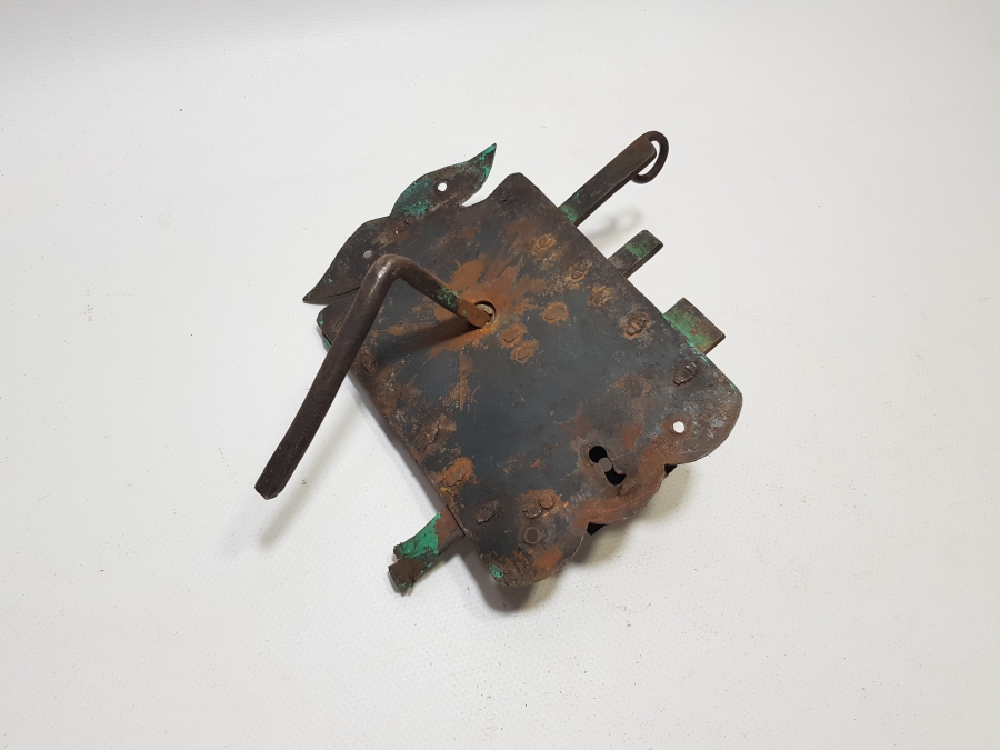 ÜZERİ AY YILDIZLI VE USTA DAMGALI OSMANLI DÖNEMİ EL YAPIMI KAPI KİLİDİ