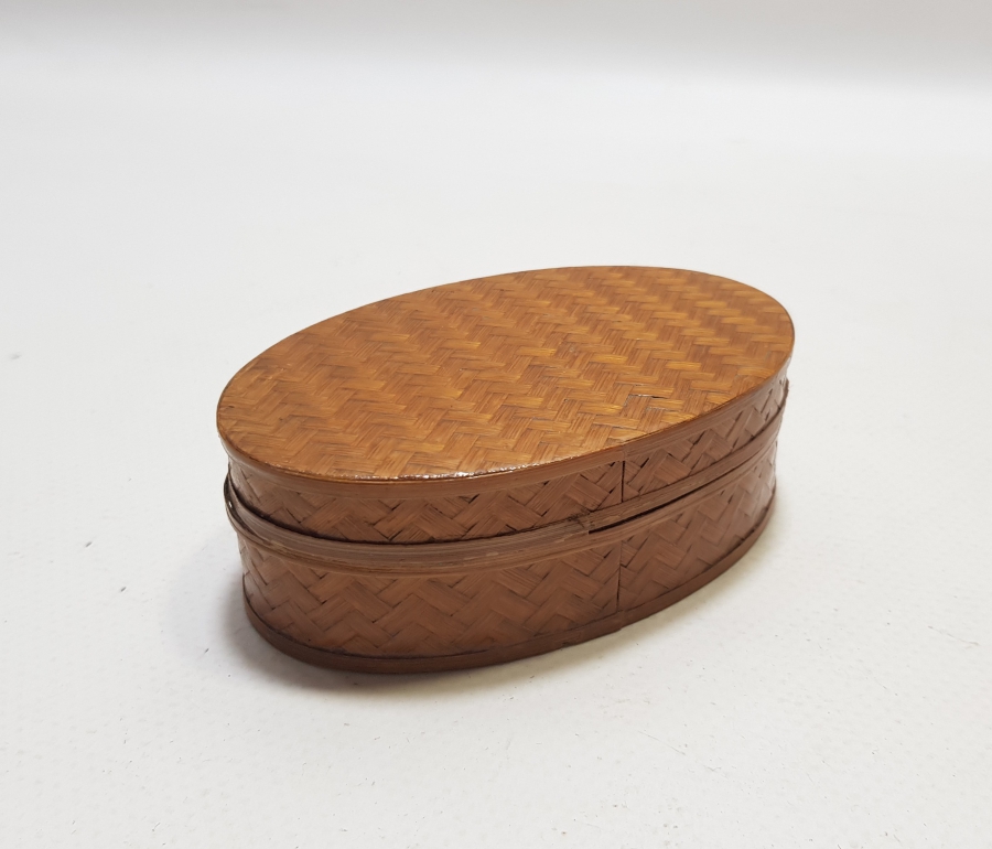 OSMANLI DÖNEMİ EL YAPIMI HASIR ÖRME ÇOK NADİR HURMA YAPRAĞI TESPİH KUTUSU