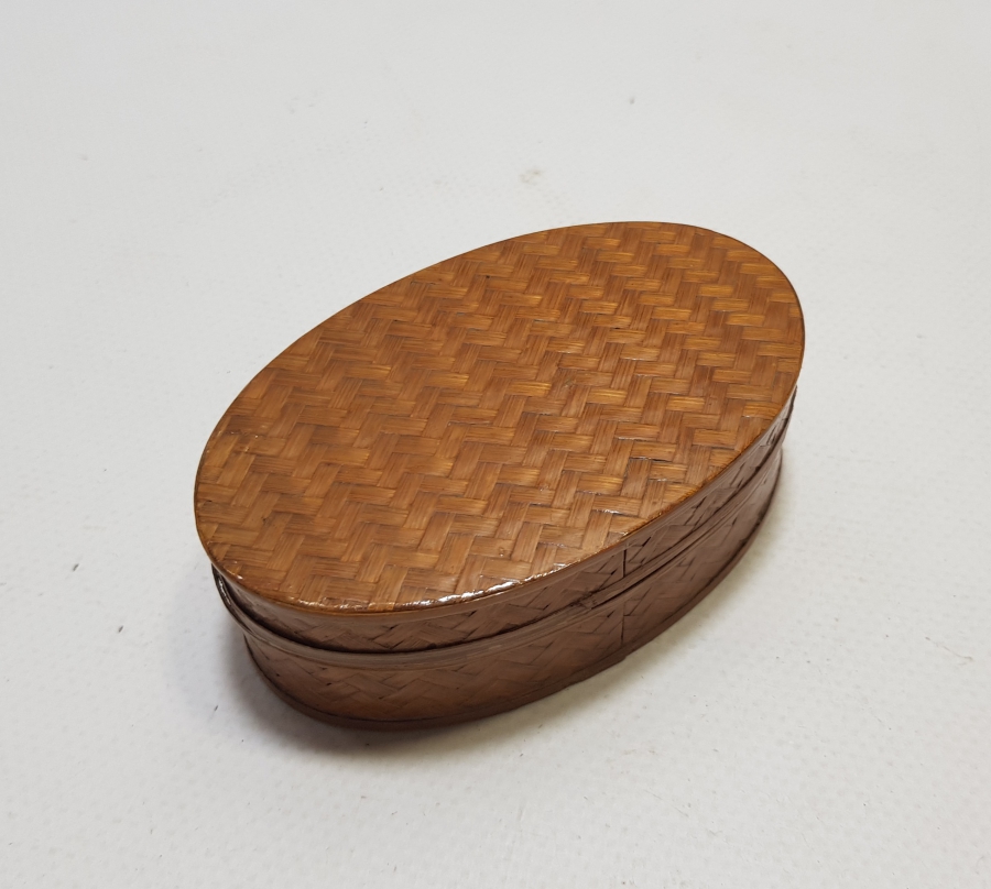 OSMANLI DÖNEMİ EL YAPIMI HASIR ÖRME ÇOK NADİR HURMA YAPRAĞI TESPİH KUTUSU