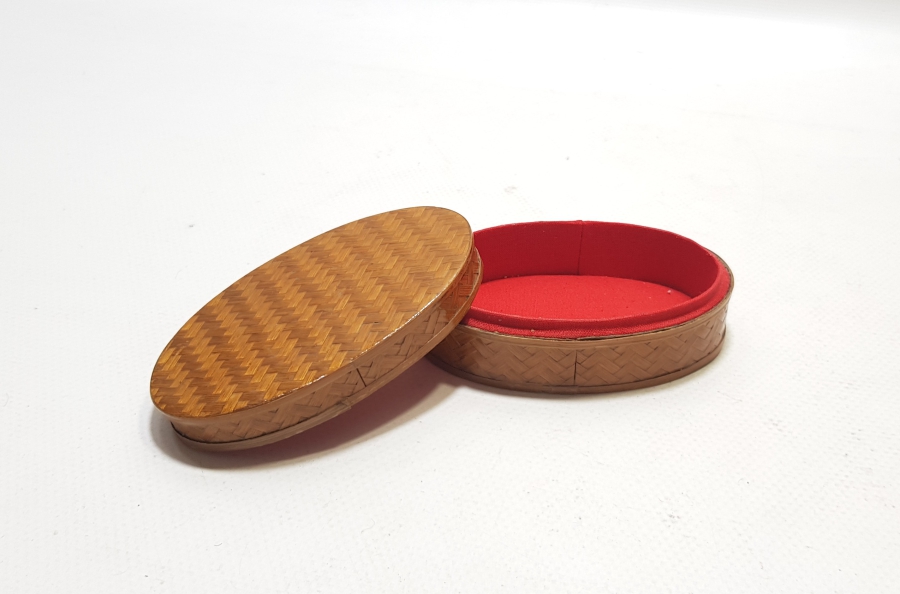 OSMANLI DÖNEMİ EL YAPIMI HASIR ÖRME ÇOK NADİR HURMA YAPRAĞI TESPİH KUTUSU