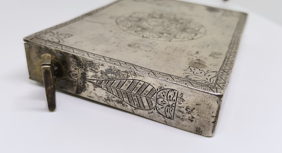 OSMANLI DÖNEMİ EBCEDLİ GÜMÜŞ ENAM KABI