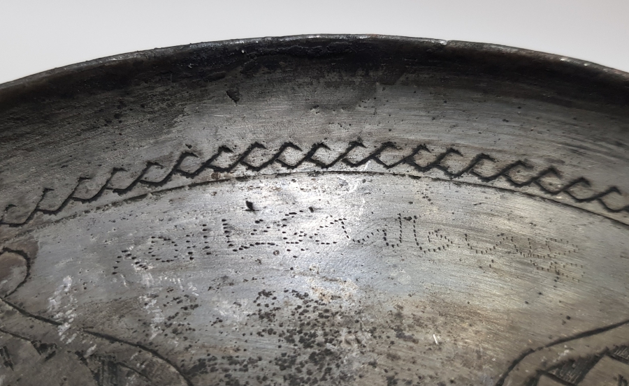 OSMANLI DÖNEMİ HALİT PAŞA YA AİT İŞLEMELİ BAKIR KAHVE TEPSİSİ