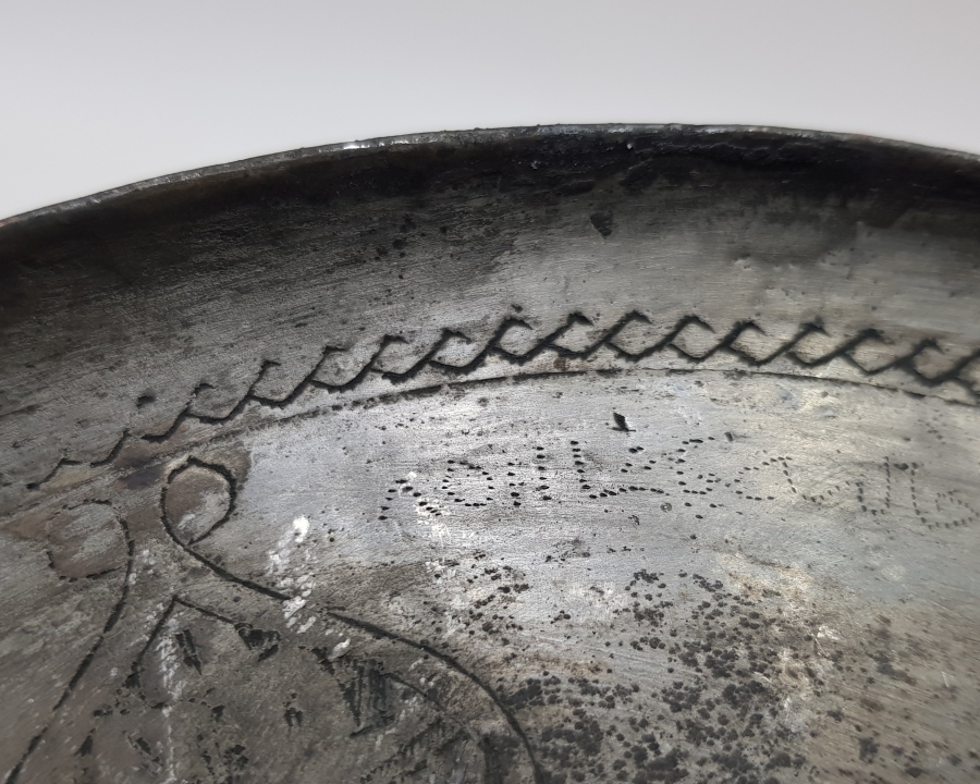 OSMANLI DÖNEMİ HALİT PAŞA YA AİT İŞLEMELİ BAKIR KAHVE TEPSİSİ