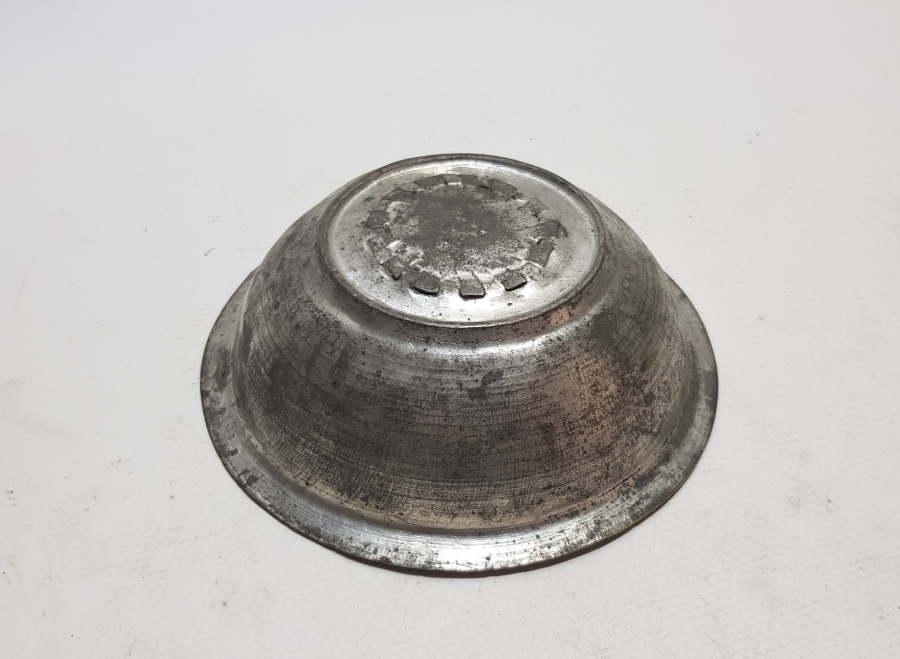 OSMANLI DÖNEMİ EL KAZIMA AYETLERLE DEKORLU BAKIR ŞİFA TASI