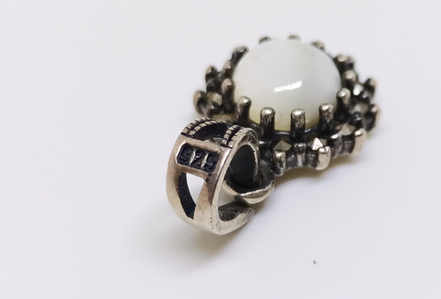 SEDEF VE MARGAZİT TAŞLI GÜMÜŞ KOLYE UCU