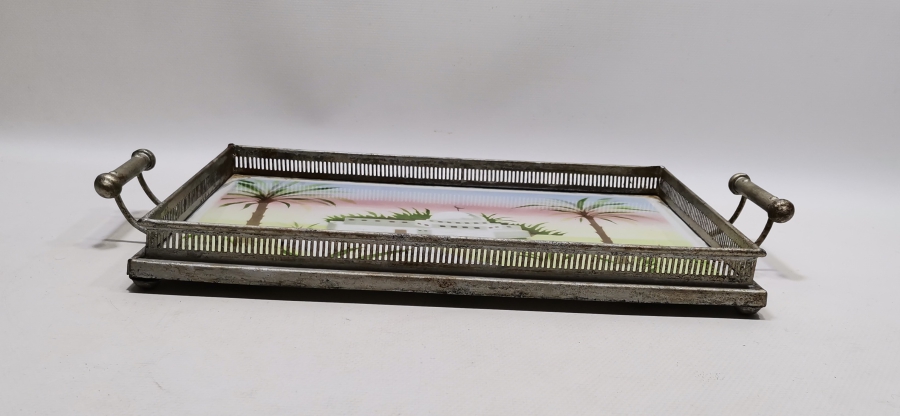 OSMANLI DÖNEMİ MESCİD-İ HARAM GÖRSELLİ ÇOK NADİR TAŞ TEPSİ