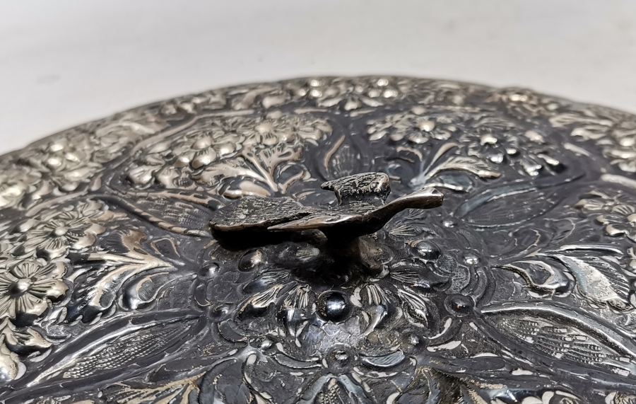 OSMANLI DÖNEMİ KABARTMA İŞÇİLİKLİ KUŞLU AYNA