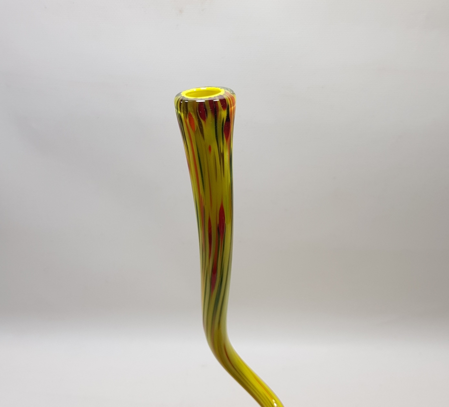 ÜFLEME CAMDAN MAMUL KOPARMA İŞÇİLİKLİ BÜYÜK BOY ANTİKA MURANO KARANFİLLİK