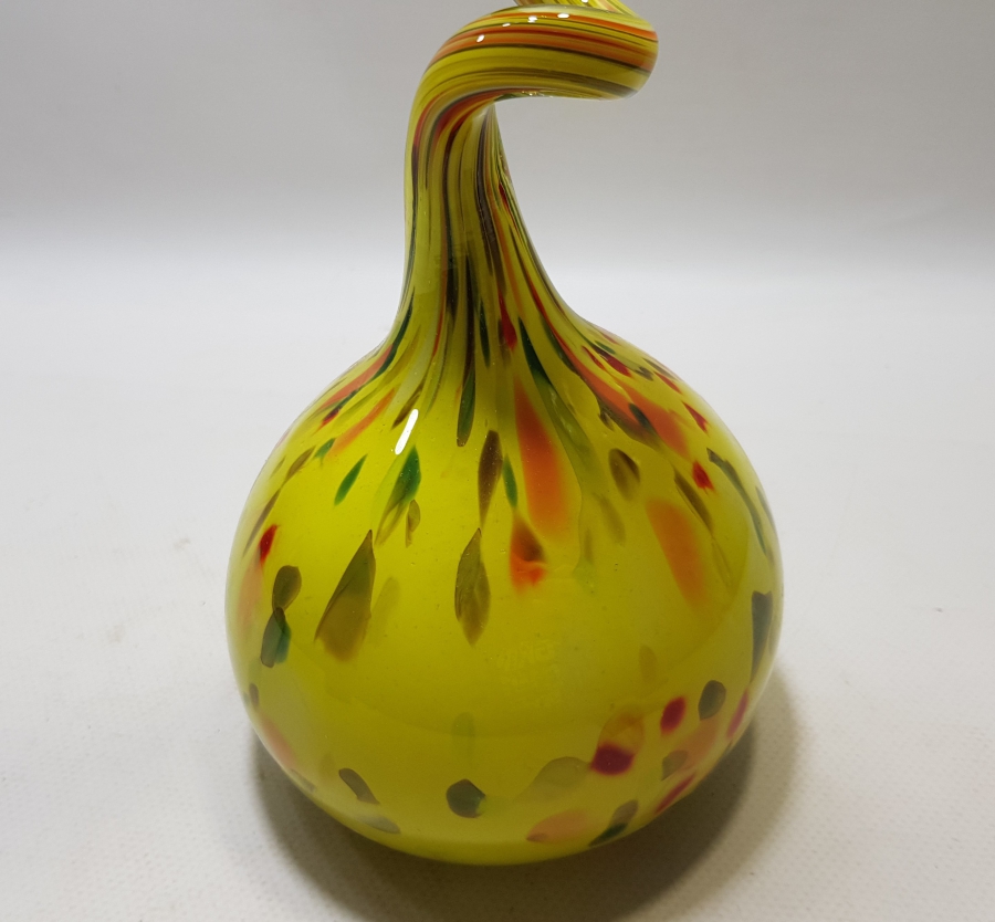 ÜFLEME CAMDAN MAMUL KOPARMA İŞÇİLİKLİ BÜYÜK BOY ANTİKA MURANO KARANFİLLİK