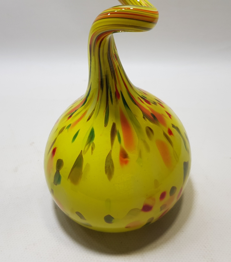 ÜFLEME CAMDAN MAMUL KOPARMA İŞÇİLİKLİ BÜYÜK BOY ANTİKA MURANO KARANFİLLİK