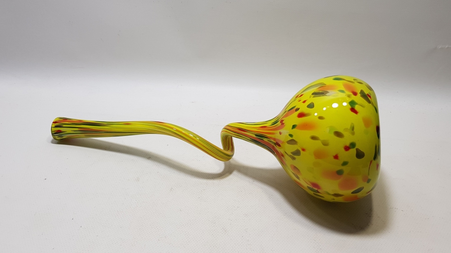 ÜFLEME CAMDAN MAMUL KOPARMA İŞÇİLİKLİ BÜYÜK BOY ANTİKA MURANO KARANFİLLİK