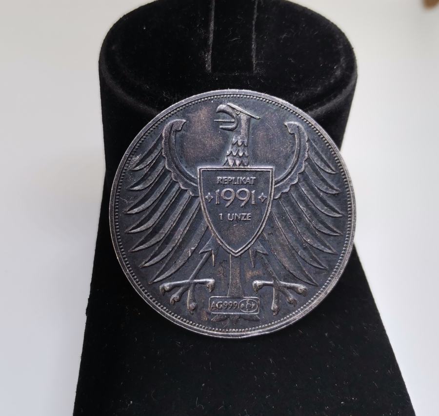 1 ONSLUK SAF GÜMÜŞ ALMAN HATIRA PARA