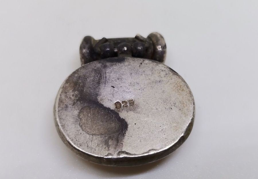 AKİK TAŞLI ÖZEL YAPIM GÜMÜŞ KOLYE UCU