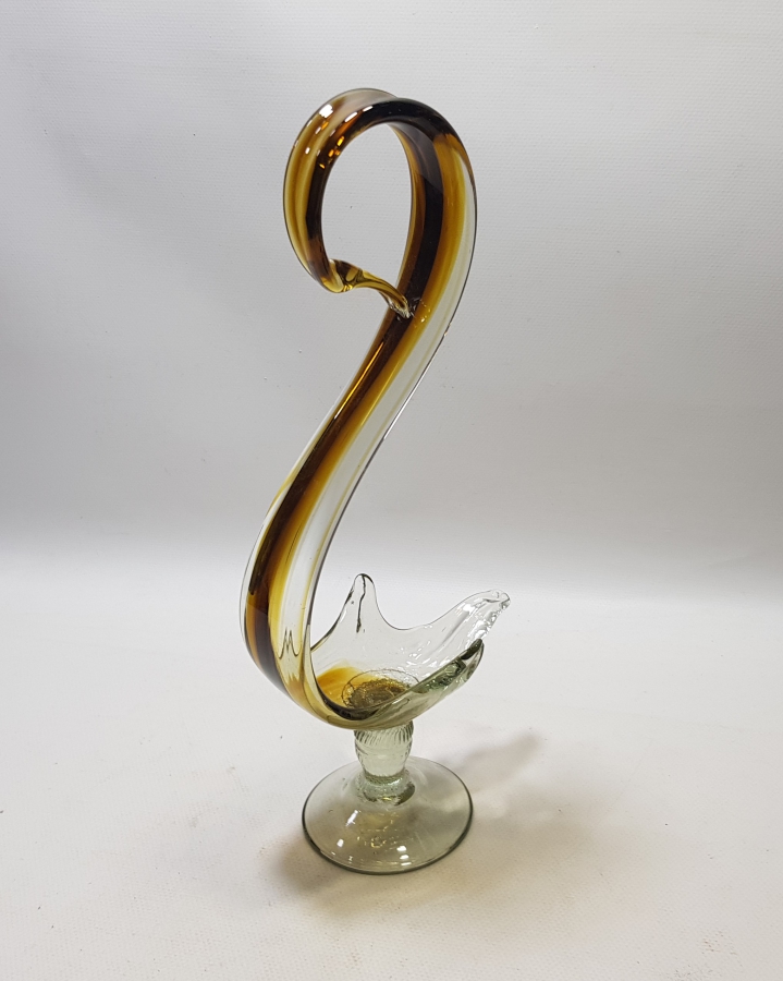 KUĞU FORMUNDA YAPILMIŞ ANTİKA MURANO BÜYÜK BOY LOKUMLUK