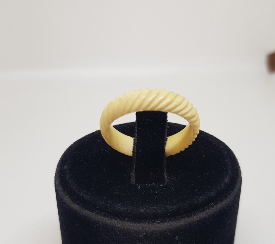 OSMANLI DÖNEMİ FİLDİŞİ BURGULU YÜZÜK