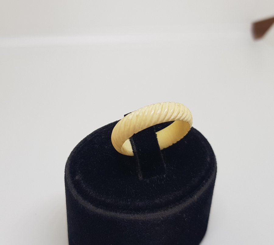 OSMANLI DÖNEMİ FİLDİŞİ BURGULU YÜZÜK