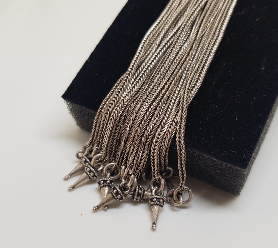 ÖZEL YAPIM ANTİKA DEV BOY GÜMÜŞ TESPİH PÜSKÜLÜ