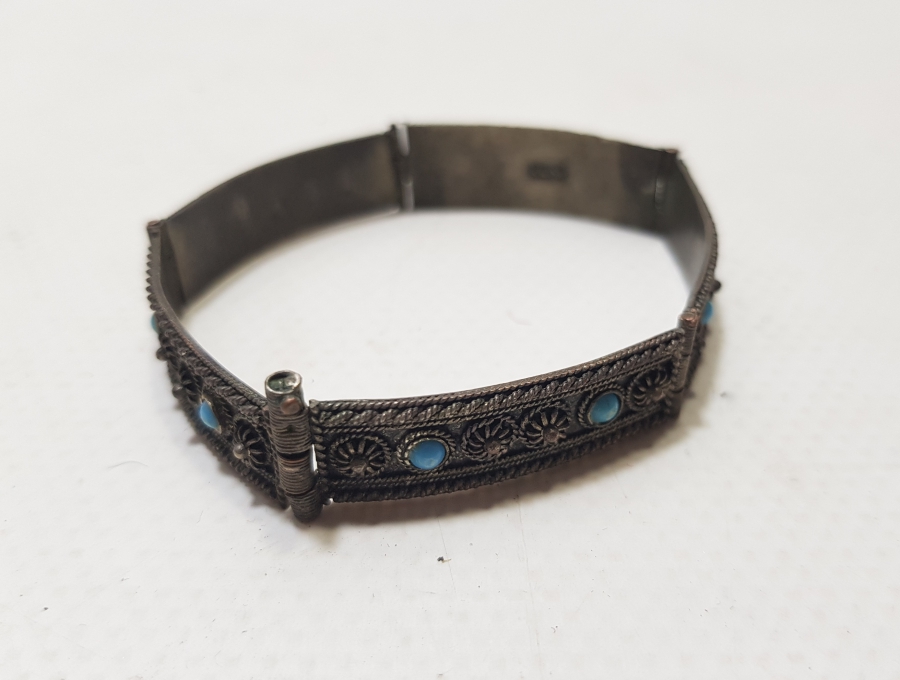 CUMHURİYET BAŞLARI EL İŞİ OZEL YAPIM ANTİKA BİLEKLİK - BİLEZİK