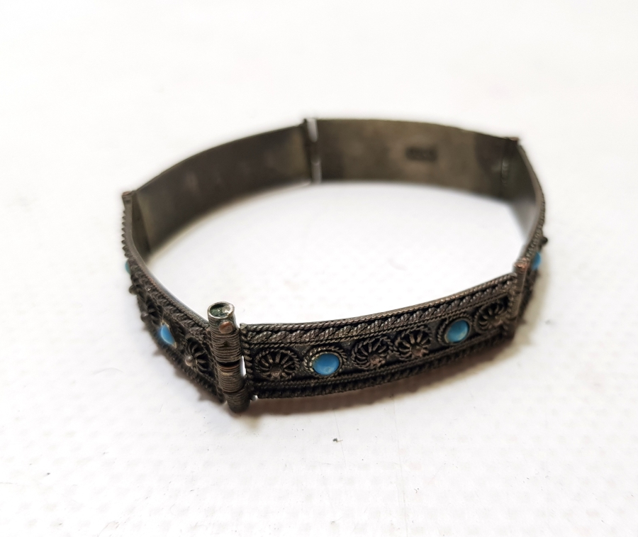 CUMHURİYET BAŞLARI EL İŞİ OZEL YAPIM ANTİKA BİLEKLİK - BİLEZİK