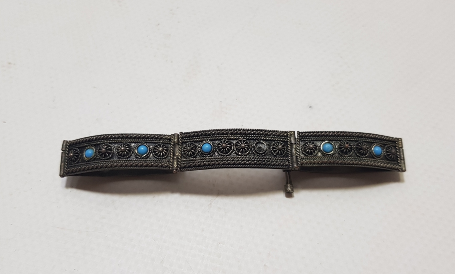 CUMHURİYET BAŞLARI EL İŞİ OZEL YAPIM ANTİKA BİLEKLİK - BİLEZİK