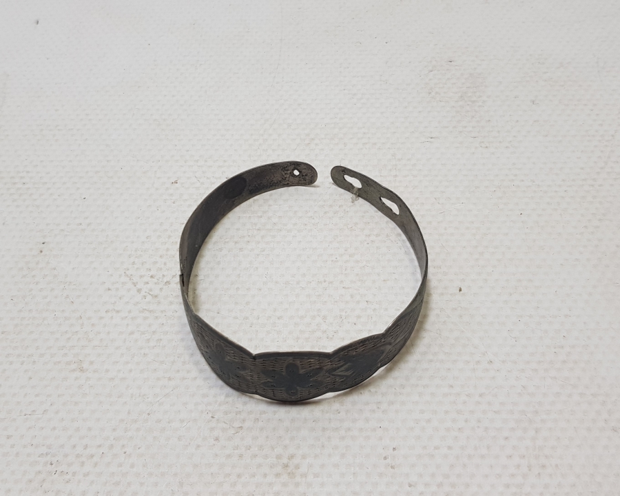 OSMANLI DÖNEMİ ÜZERİ VAN LALELİ VE OSMANLI YILDIZLI ERMENİ İŞİ GÜMÜŞ BİLEZİK