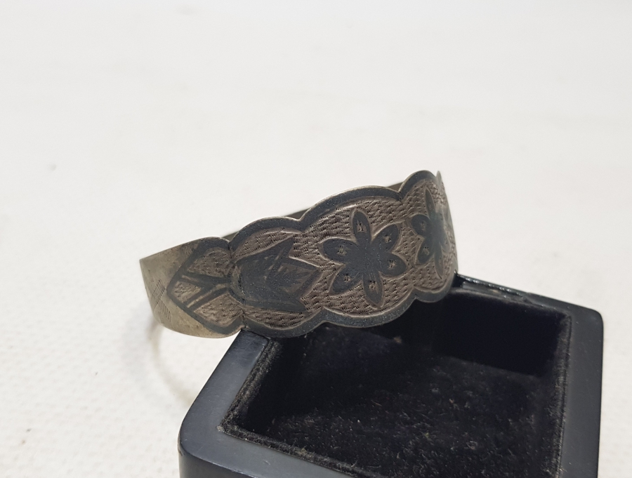 OSMANLI DÖNEMİ ÜZERİ VAN LALELİ VE OSMANLI YILDIZLI ERMENİ İŞİ GÜMÜŞ BİLEZİK