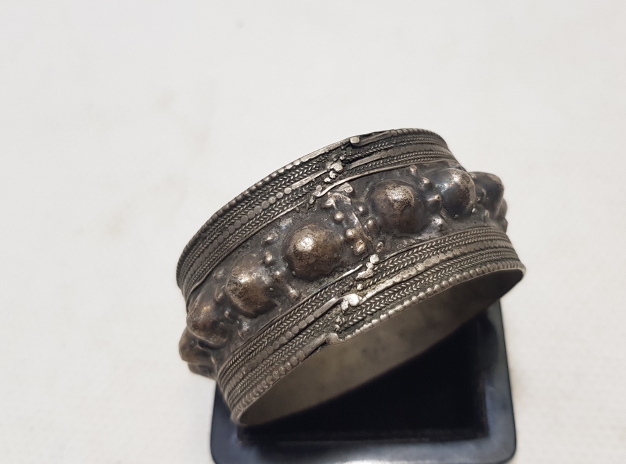 OSMANLI DÖNEMİ BÜYÜK BOY ÇOK NADİR ERMENİ İŞİ ÇİVİLİ BİLEKLİK - BİLEZİK