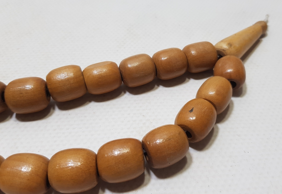 EL YAPIMI ANTİKA BÜYÜK BOY AHŞAP TESPİH