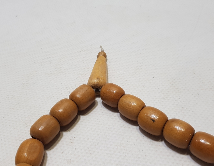 EL YAPIMI ANTİKA BÜYÜK BOY AHŞAP TESPİH