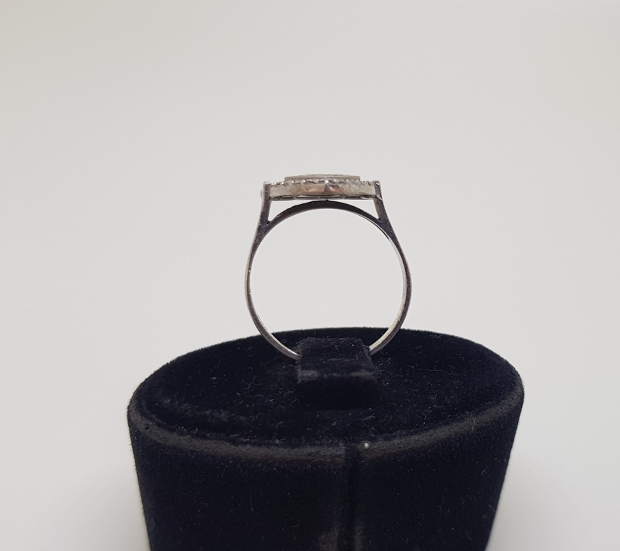 NALIN-I ŞERİF FORMUNDA SAVATLI GÜMÜŞ YÜZÜK