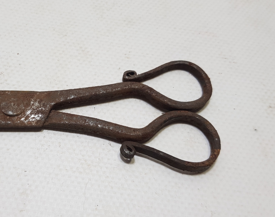 OSMANLI DÖNEMİ EL YAPIMI YILANBAŞLI ÇOK NADİR KİLİM MAKASI - YILAN KESEN