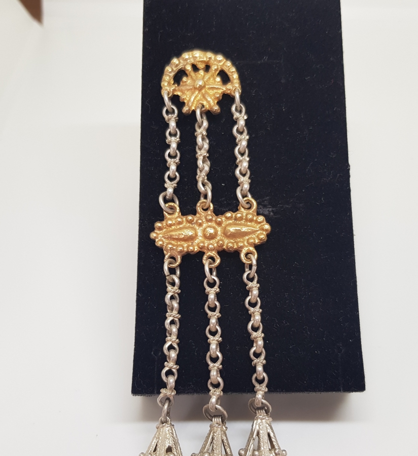 OSMANLI DÖNEMİ AY YILDIZLI GÜMÜŞ KÖSTEK SALLAMASI