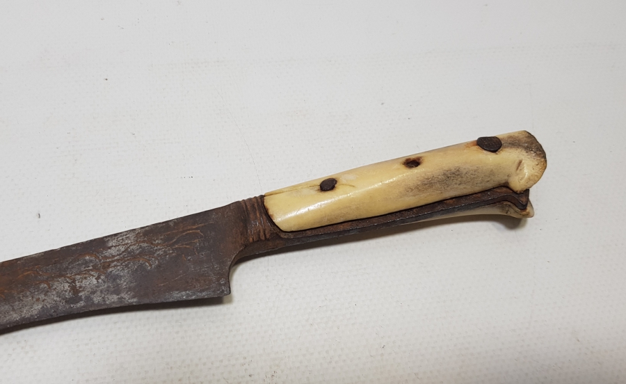 OSMANLI DÖNEMİ KEMİK SAPLI İKİ TARAFI DA HAYAT AĞAÇLI DERVİŞ YATAĞANI