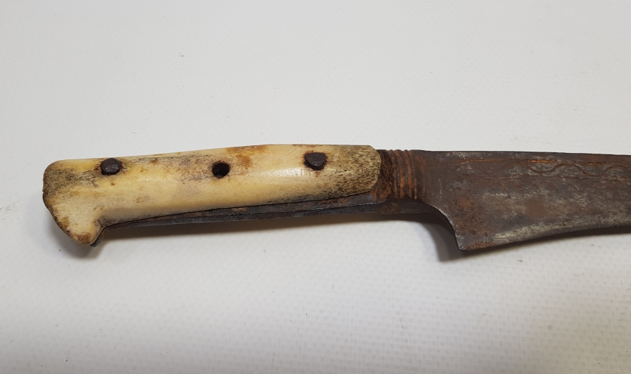 OSMANLI DÖNEMİ KEMİK SAPLI İKİ TARAFI DA HAYAT AĞAÇLI DERVİŞ YATAĞANI