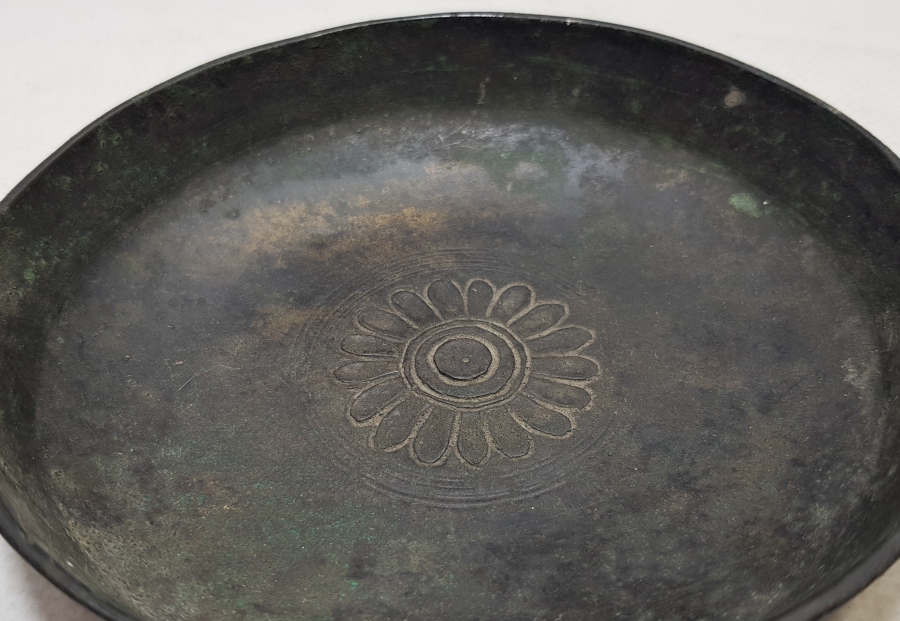 OSMANLI DÖNEMİ NADİR FORMDA YIĞMA KENAR BRONZ KASE