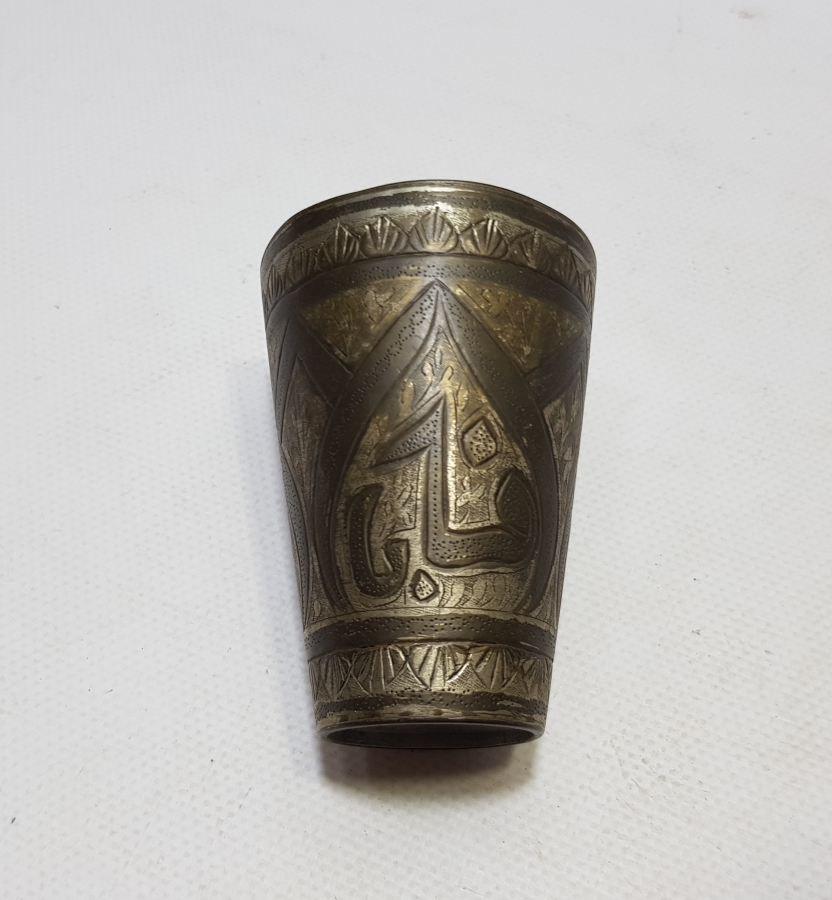 OSMANLI DÖNEMİ ÇİNTEMANİ İŞÇİLİKLİ ESER-İ İSTANBUL ŞERBET BARDAĞI