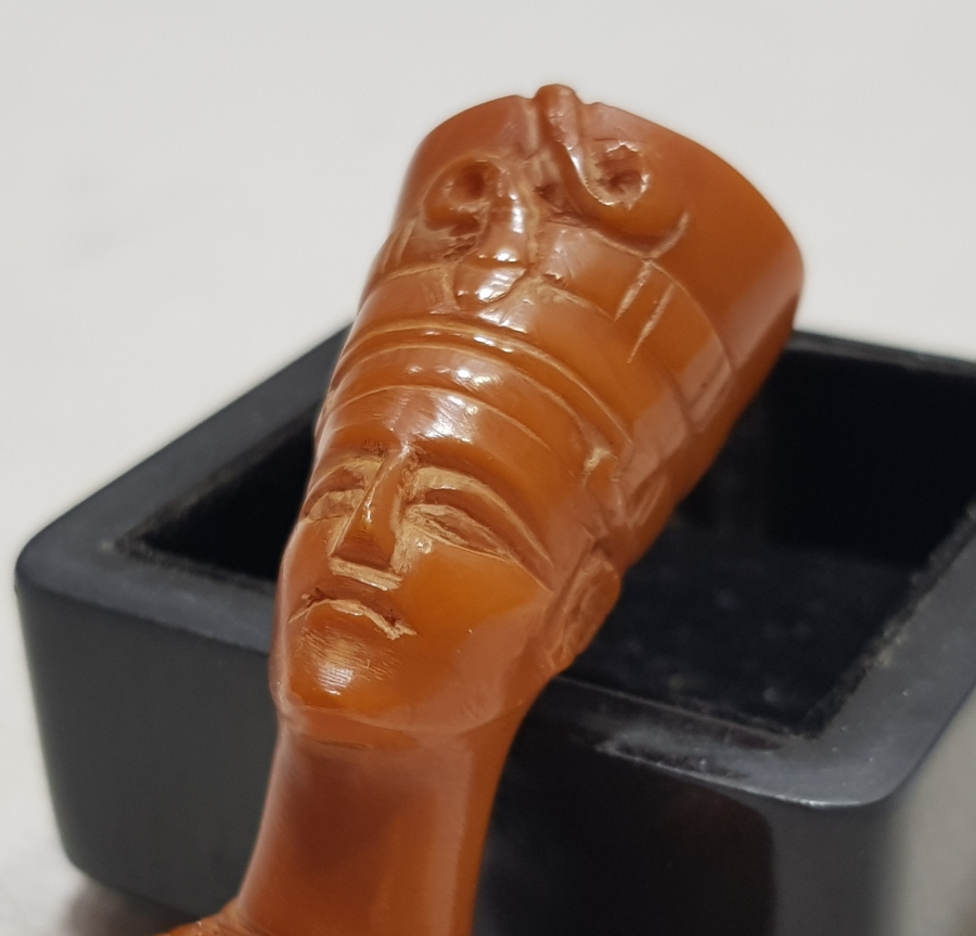 NEFERTİTİ GÖRSELLİ ANTİKA BASTON SAPI