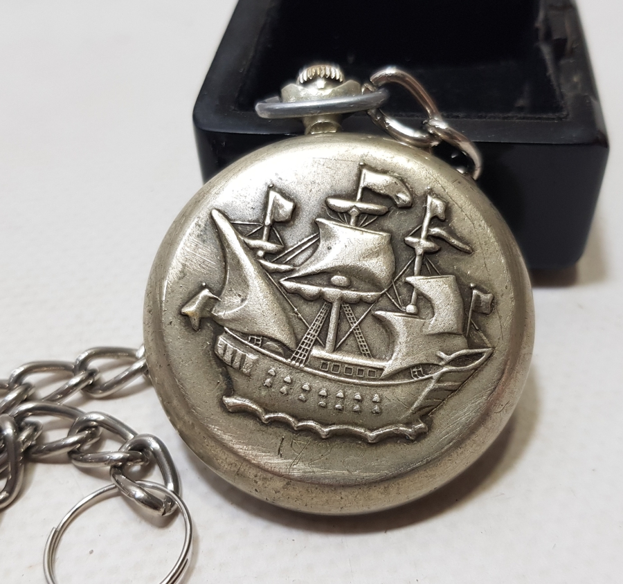 SERKİSOF MARKA ANTİKA KURMALI DENİZCİ CEP SAATİ