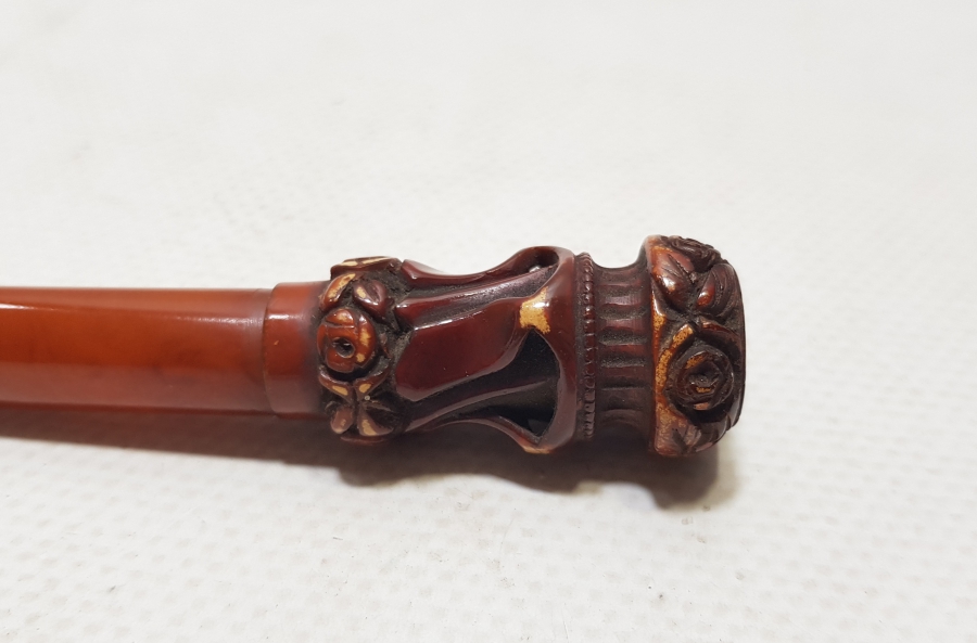 SIKMA KEHRİBAR EMZİKLİ OSMANLI DÖNEMİ NADİR SİGARA AĞIZLIĞI