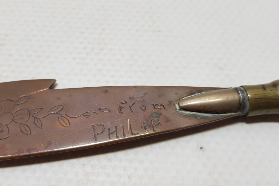 1. DÜNYA SAVAŞI DÖNEMİ BİR İNGİLİZ ASKERİN AİLESİ İÇİN YAPTIĞI ÇOK NADİR SİPER SANATI ZARF AÇACAĞI