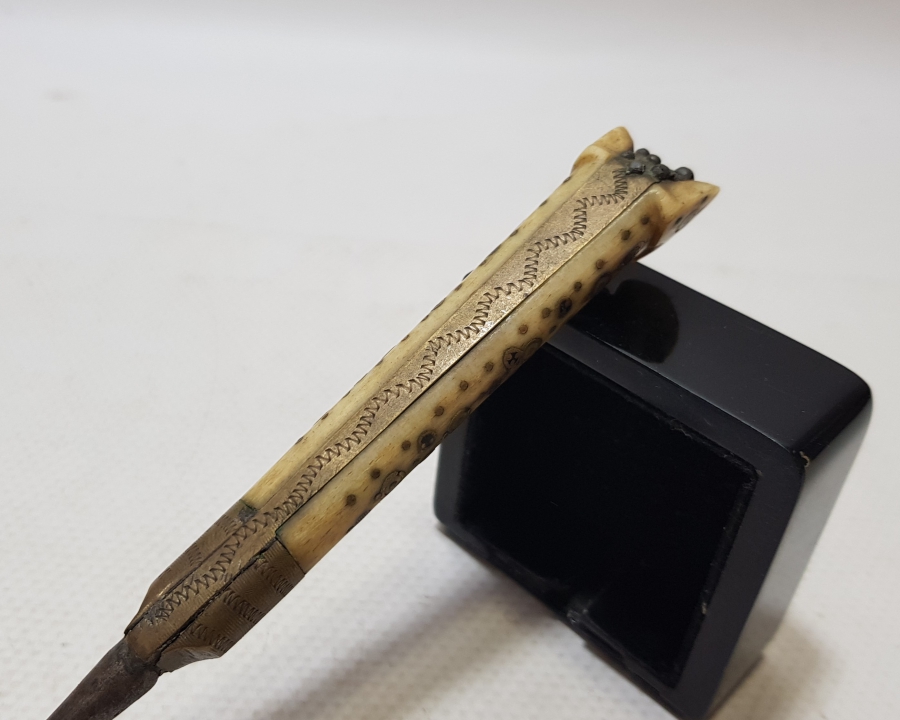 OSMANLI DÖNEMİ KOÇ BAŞI SAPLI BOSNA İŞİ SEYAHAT ÇATALI