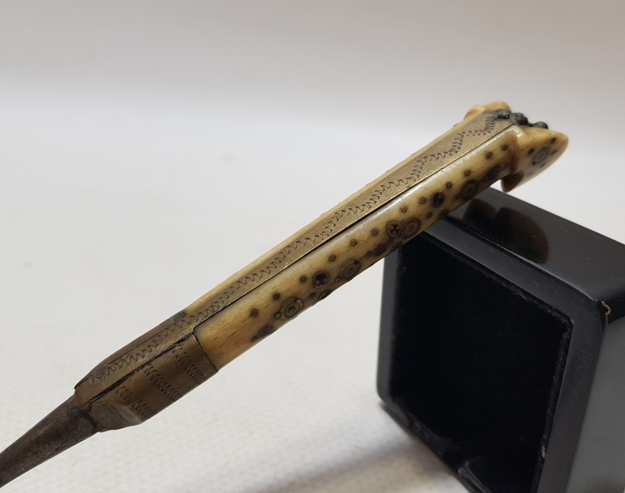 OSMANLI DÖNEMİ KOÇ BAŞI SAPLI BOSNA İŞİ SEYAHAT ÇATALI